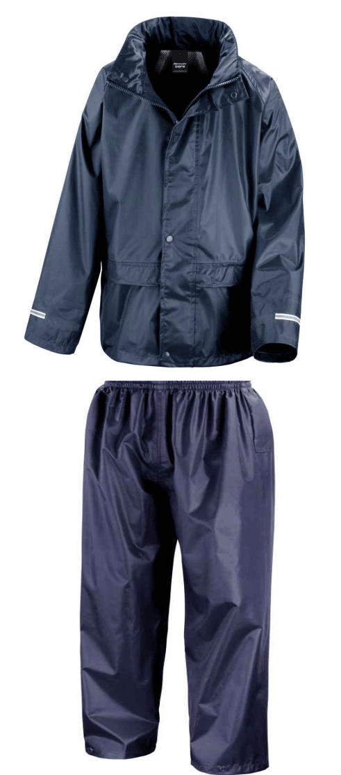 I) Waterproof rain suit - plain